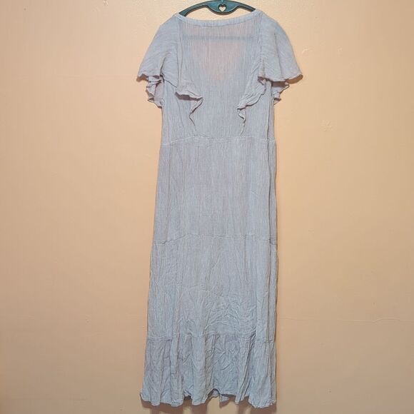 Soft Surroundings Italian Dreams Mauve Blush Pink Romantic Maxi Dress M - Picture 7 of 8